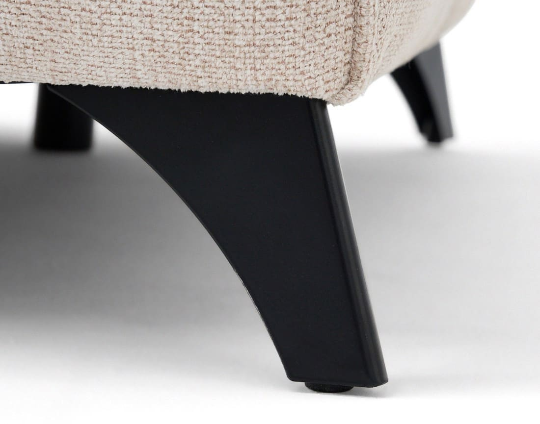 Canapé d'angle convertible Japandi 4 places en tissu texturé beige – Rimini