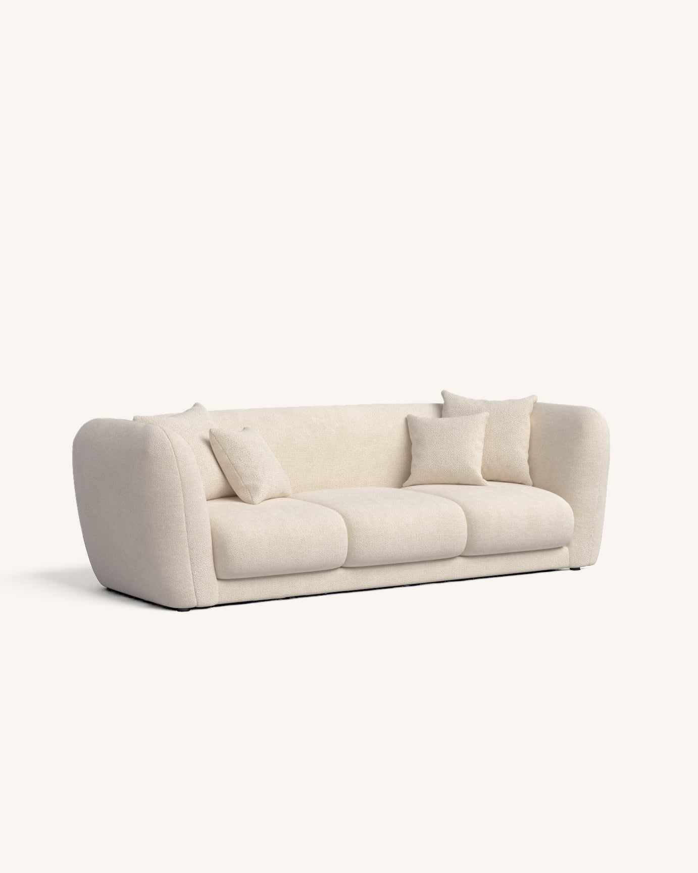 Canapé Japandi 3 places beige – Jill