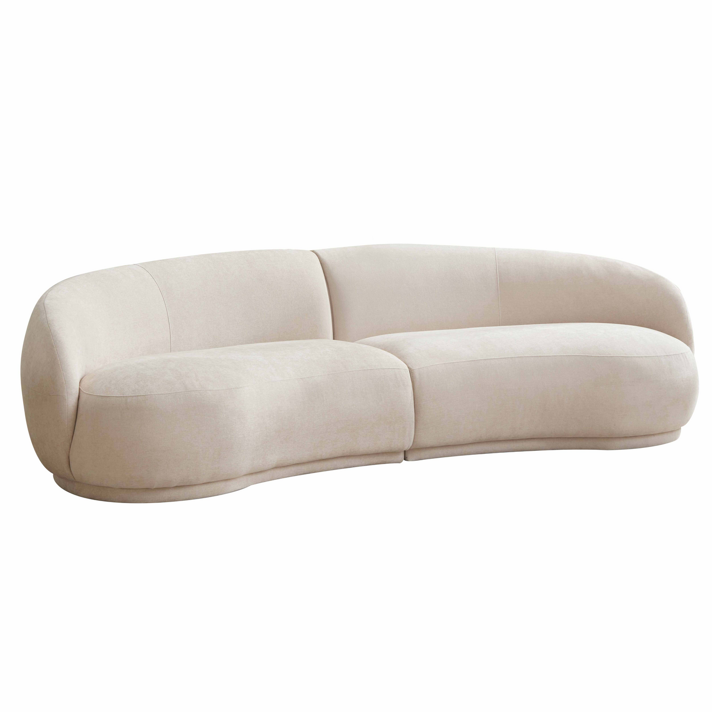 Canapé Japandi en tissu beige 3 places – Harper