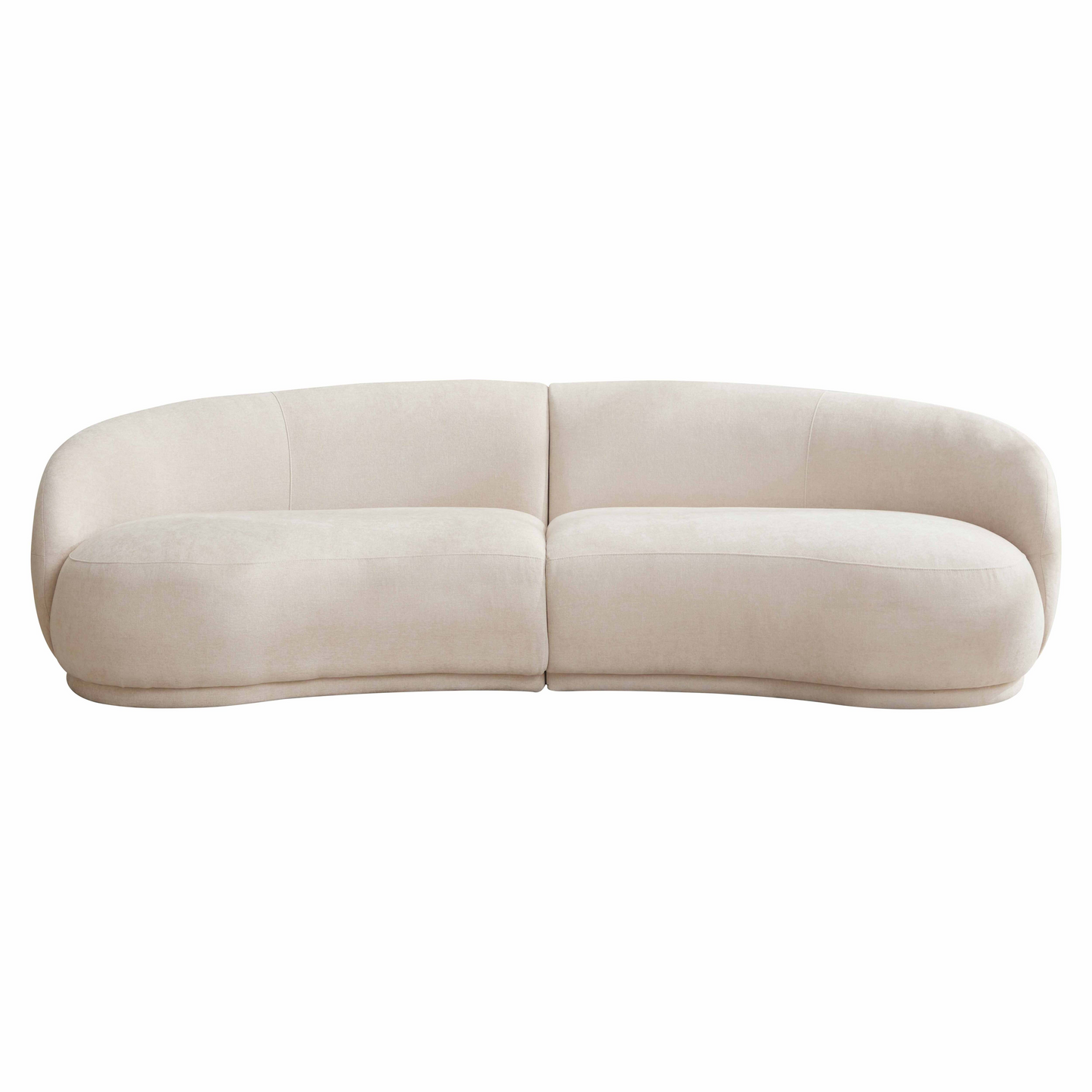 Canapé Japandi en tissu beige 3 places – Harper