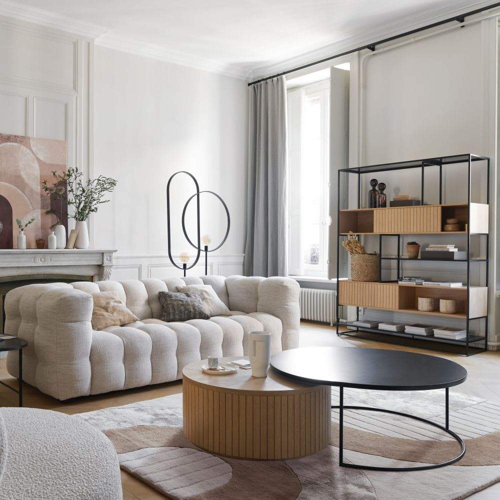 Canapé Japandi nuage 3/4 places beige sable – Lilo