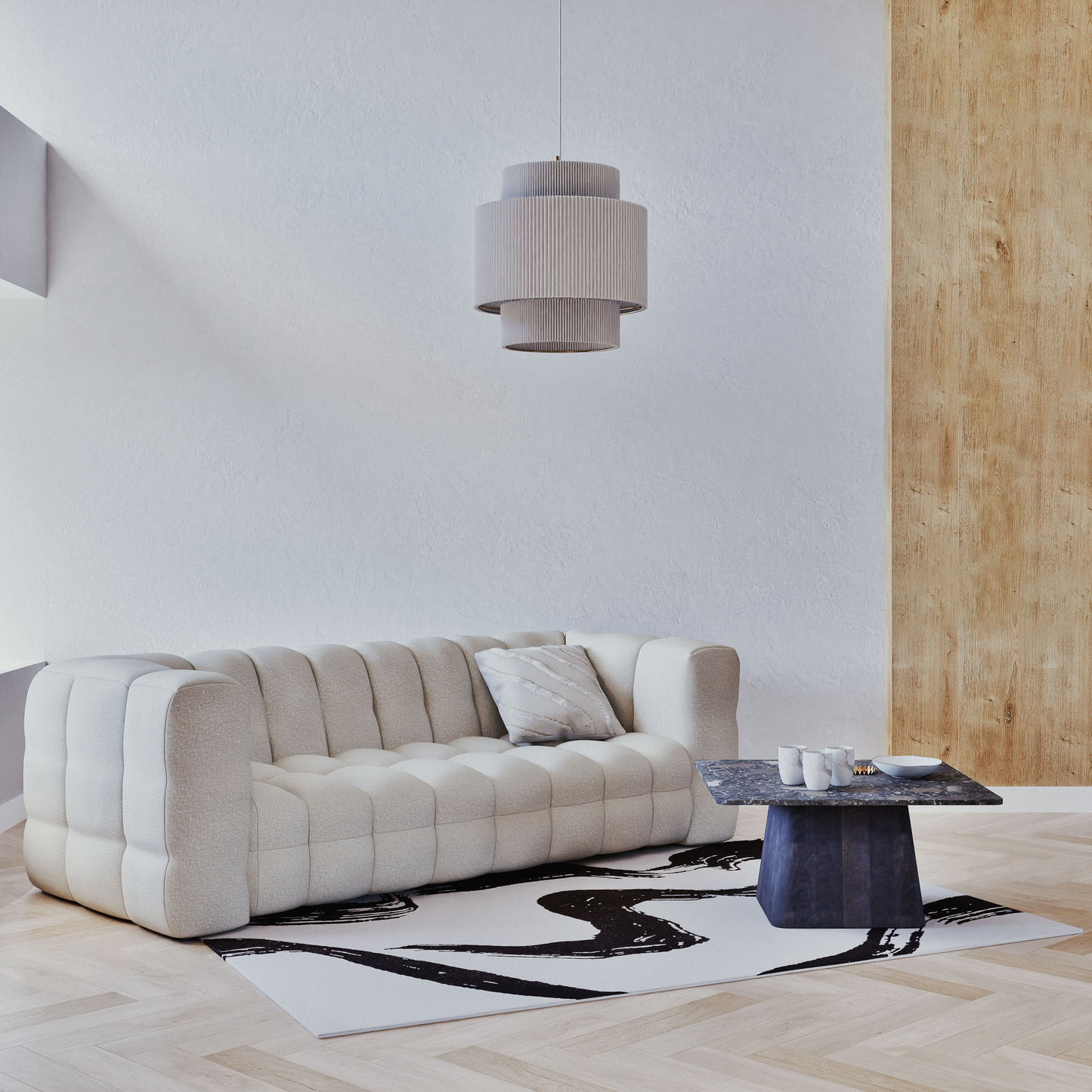 Canapé Japandi nuage 3/4 places beige sable – Lilo