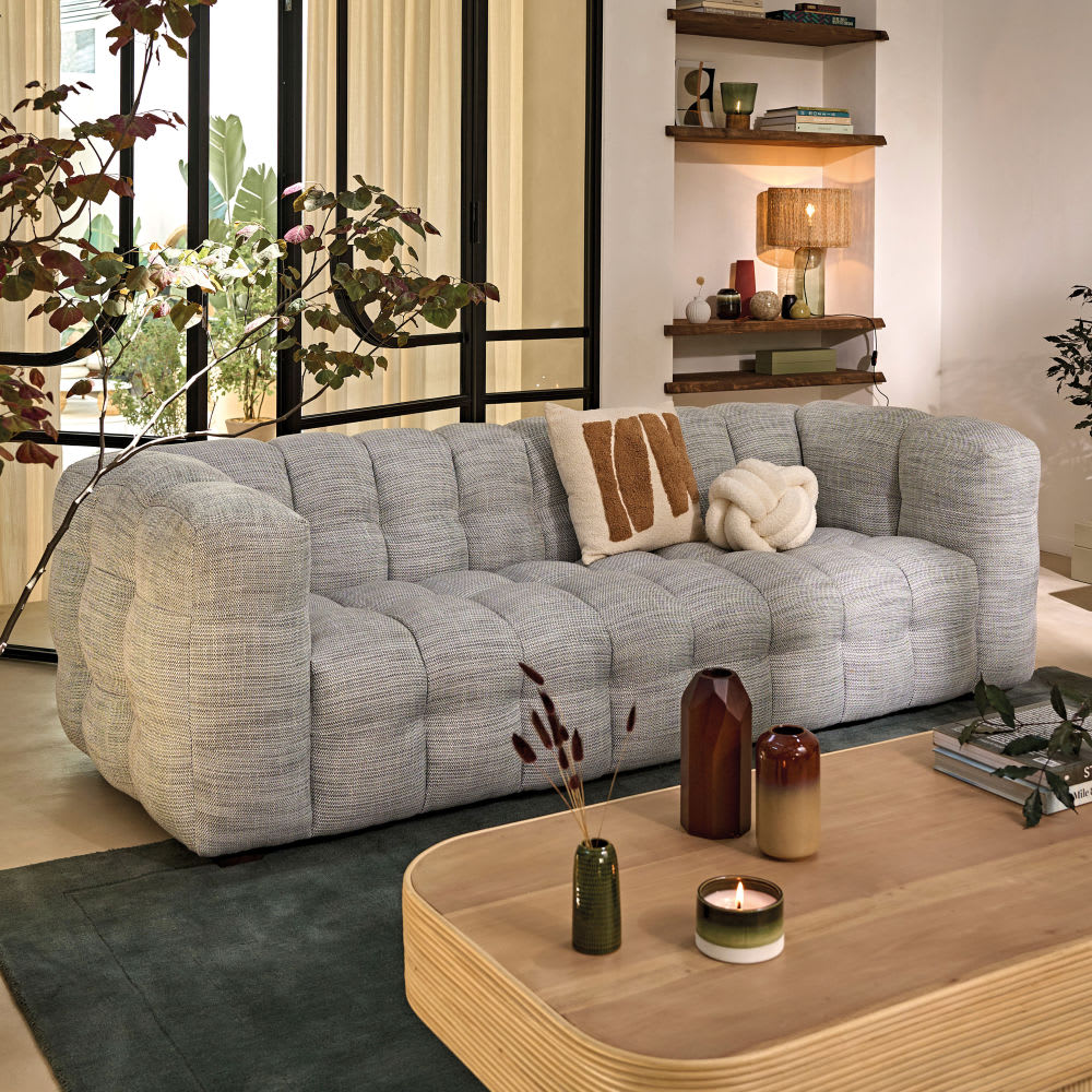 Canapé Japandi nuage 3/4 places beige sable – Lilo