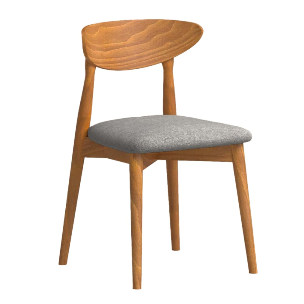 Lot de 2 Chaises en Bois et Tissu Recyclé Japandi couleur beige – Mailis