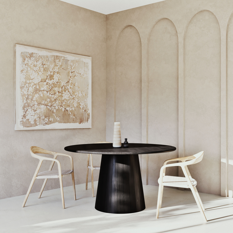 Chaise Japandi en frêne et corde beige – Mangrove