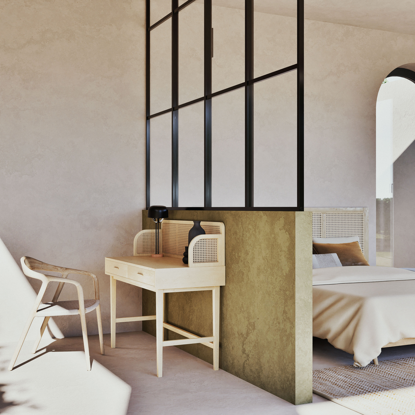 Chaise Japandi en frêne et corde beige – Mangrove