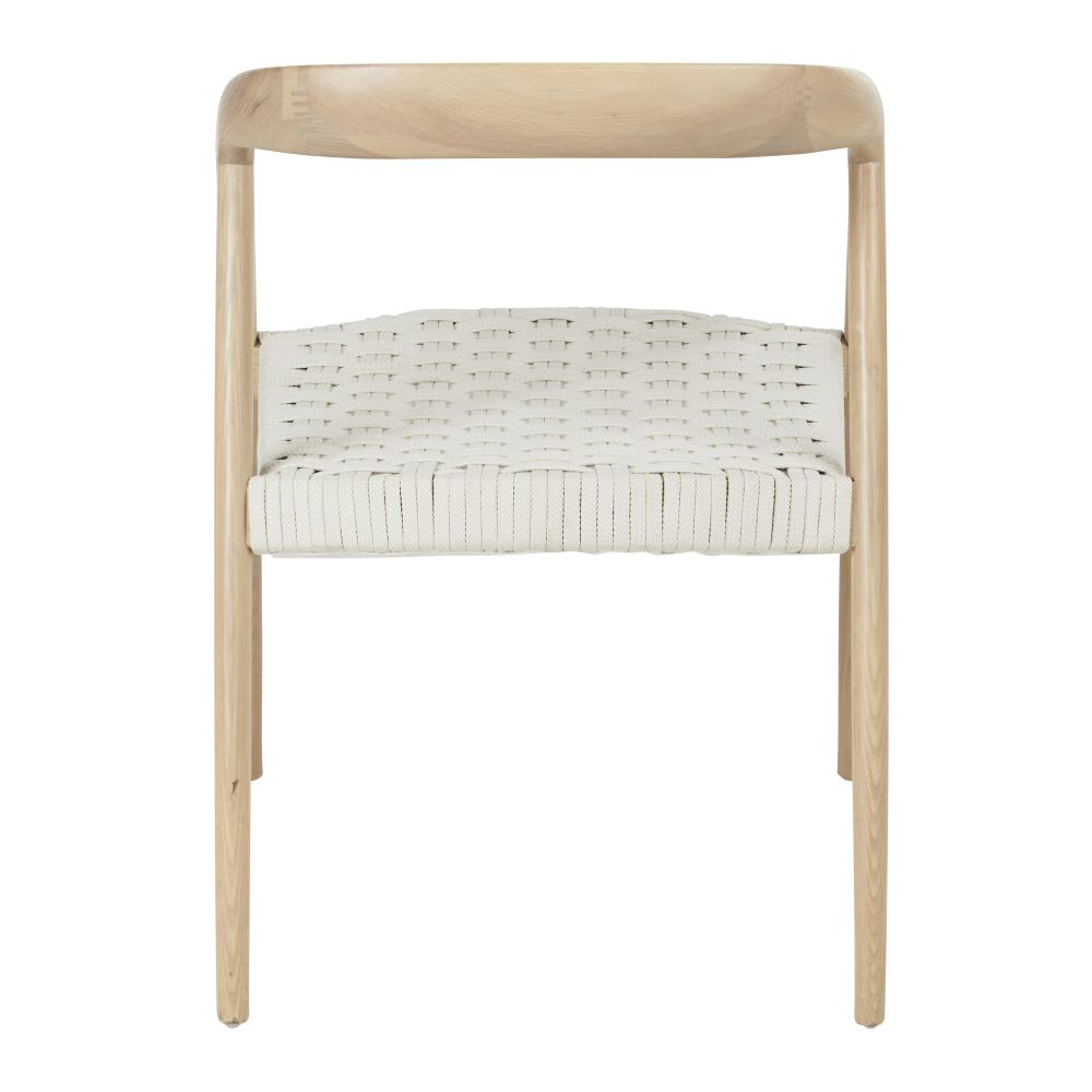 Chaise Japandi en frêne et corde beige – Mangrove