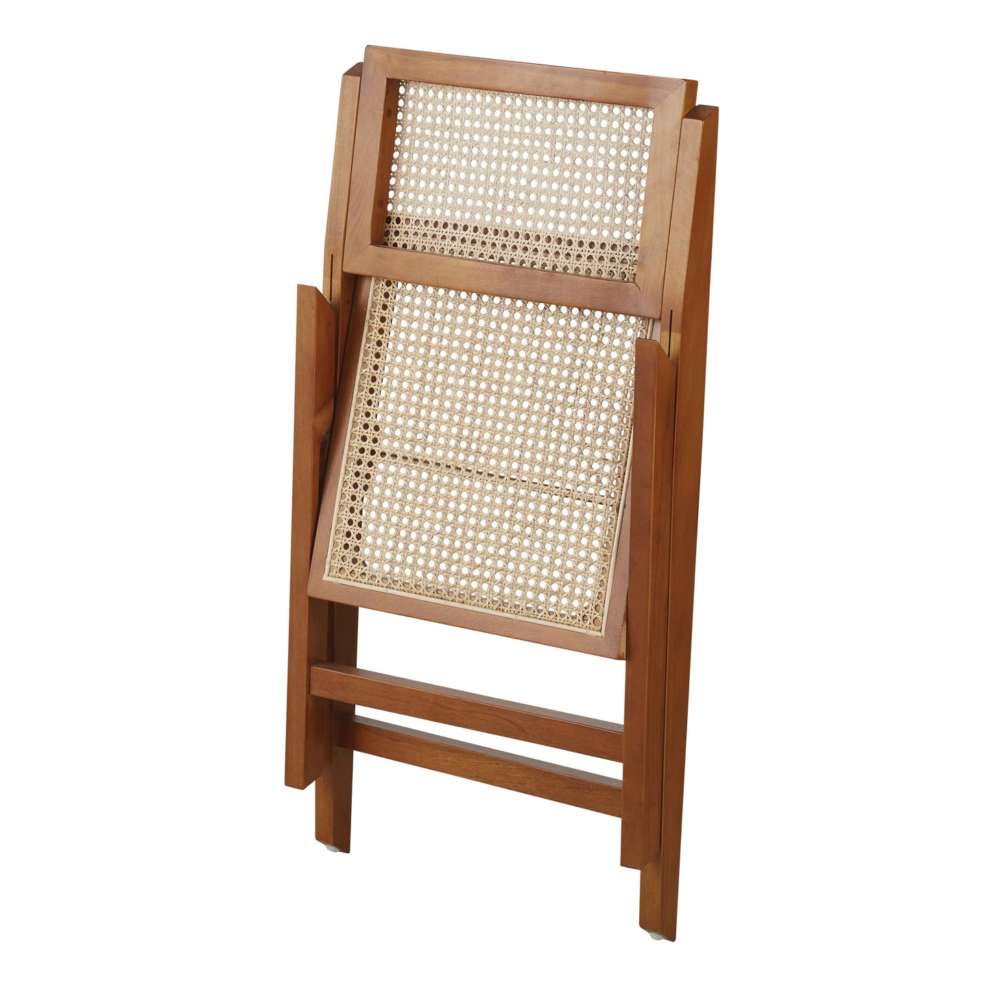 Chaise Japandi pliante en bois de hêtre et cannage – AYAME