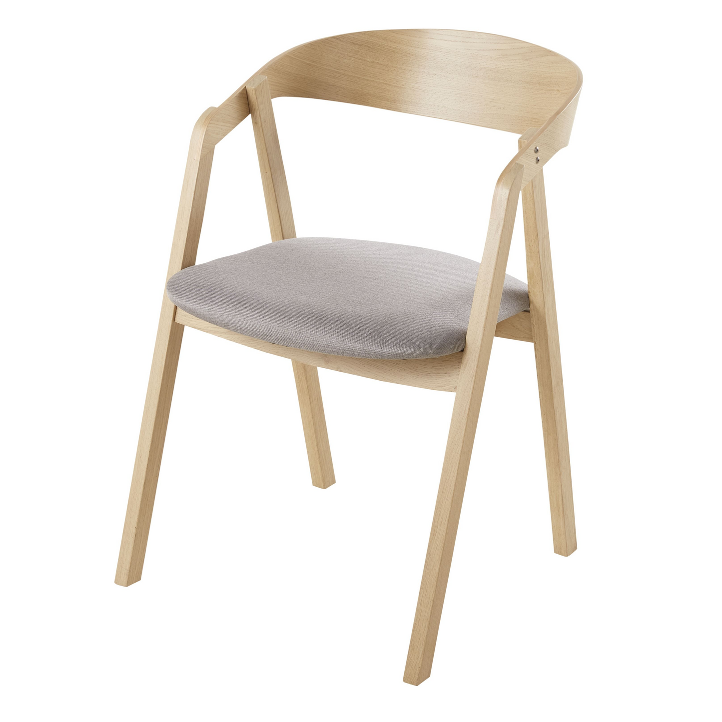 Chaises Japandi professionnelles en hêtre et textile enduit gris (x2) – Oakham BUSINESS