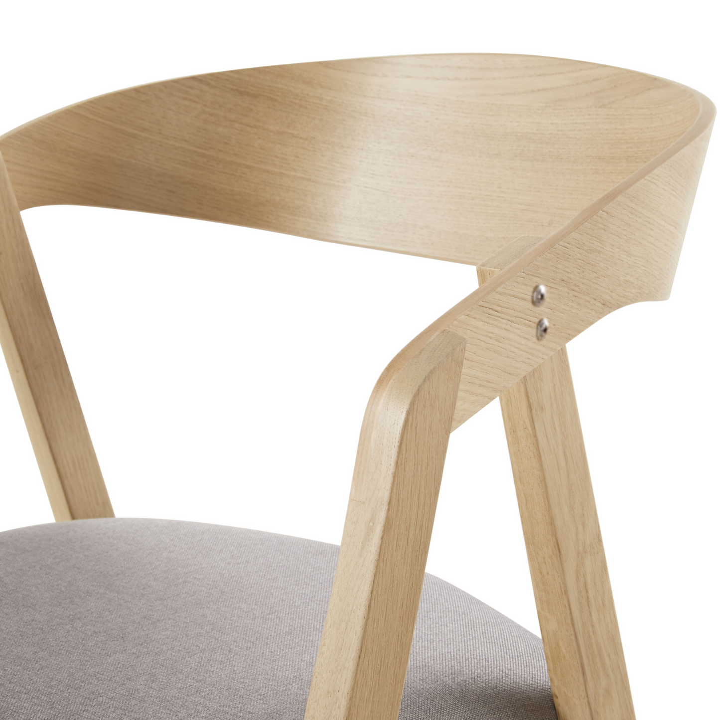 Chaises Japandi professionnelles en hêtre et textile enduit gris (x2) – Oakham BUSINESS