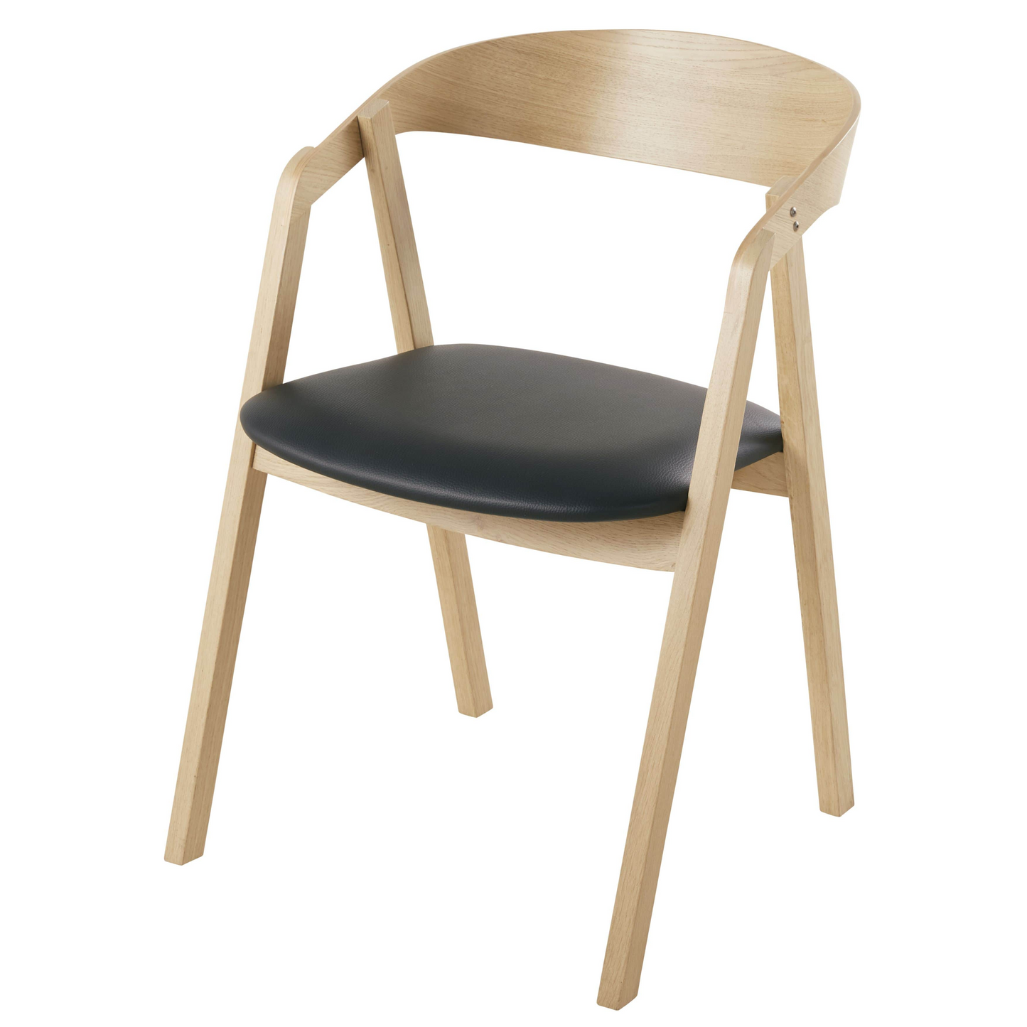 Chaises Japandi professionnelles en hêtre et textile enduit gris (x2) – Oakham BUSINESS
