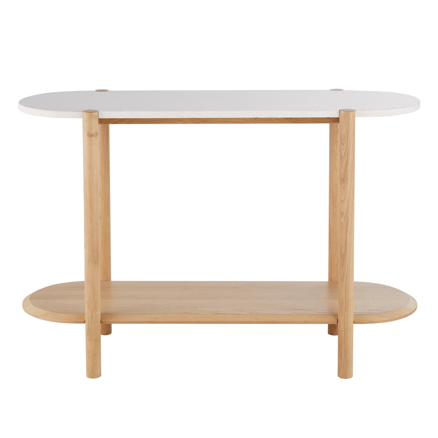 Console Japandi avec plateau en terrazzo blanc – Polari