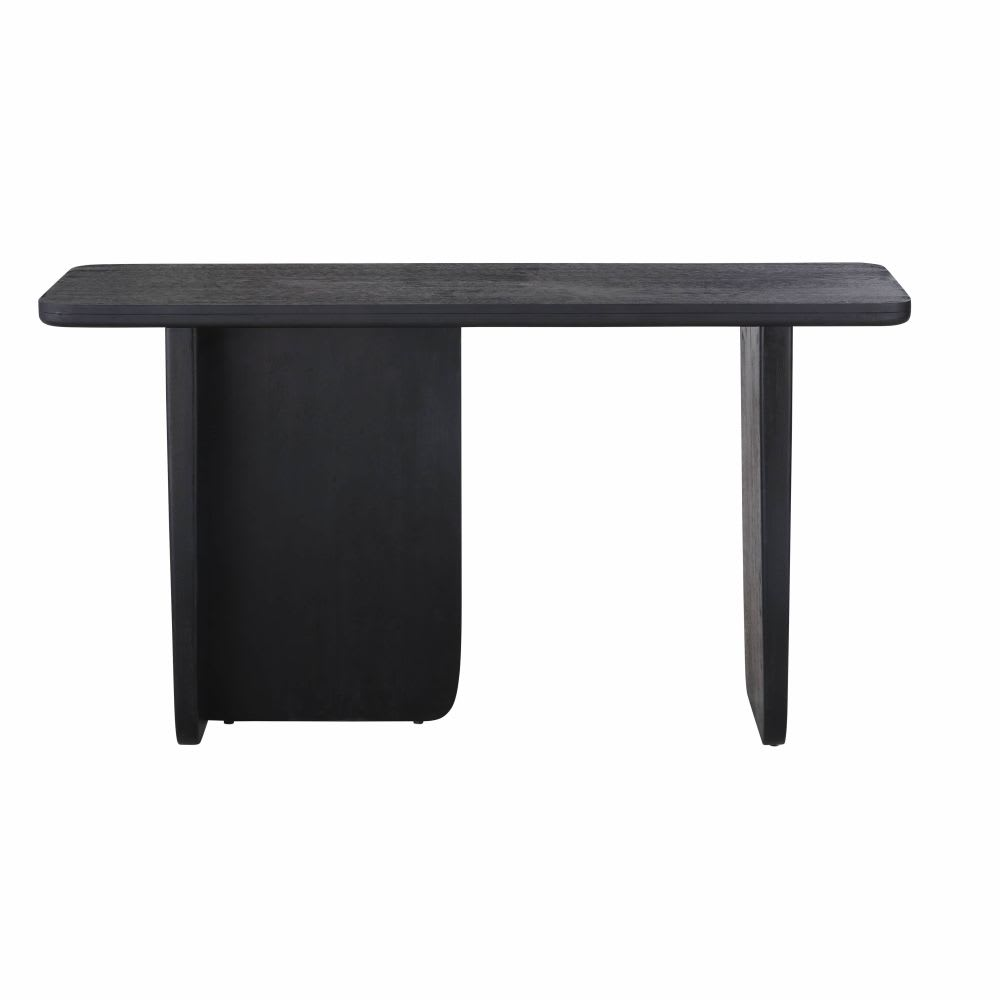 Console Japandi en bois de manguier massif noir – Attica