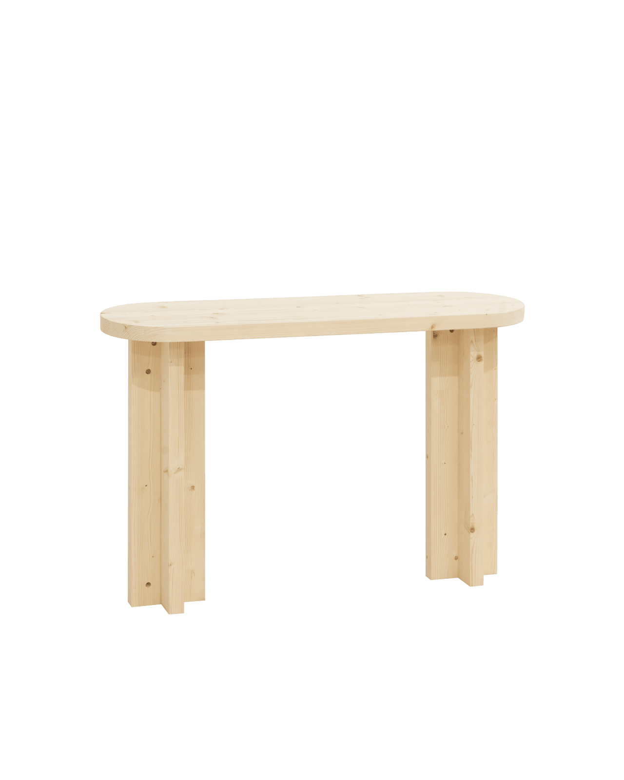 Console en Bois de Sapin Vieilli Japandi 120x80cm – Tokyo