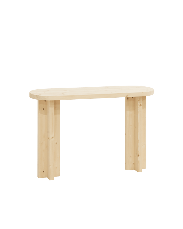 Console en Bois de Sapin Vieilli Japandi 120x80cm – Tokyo