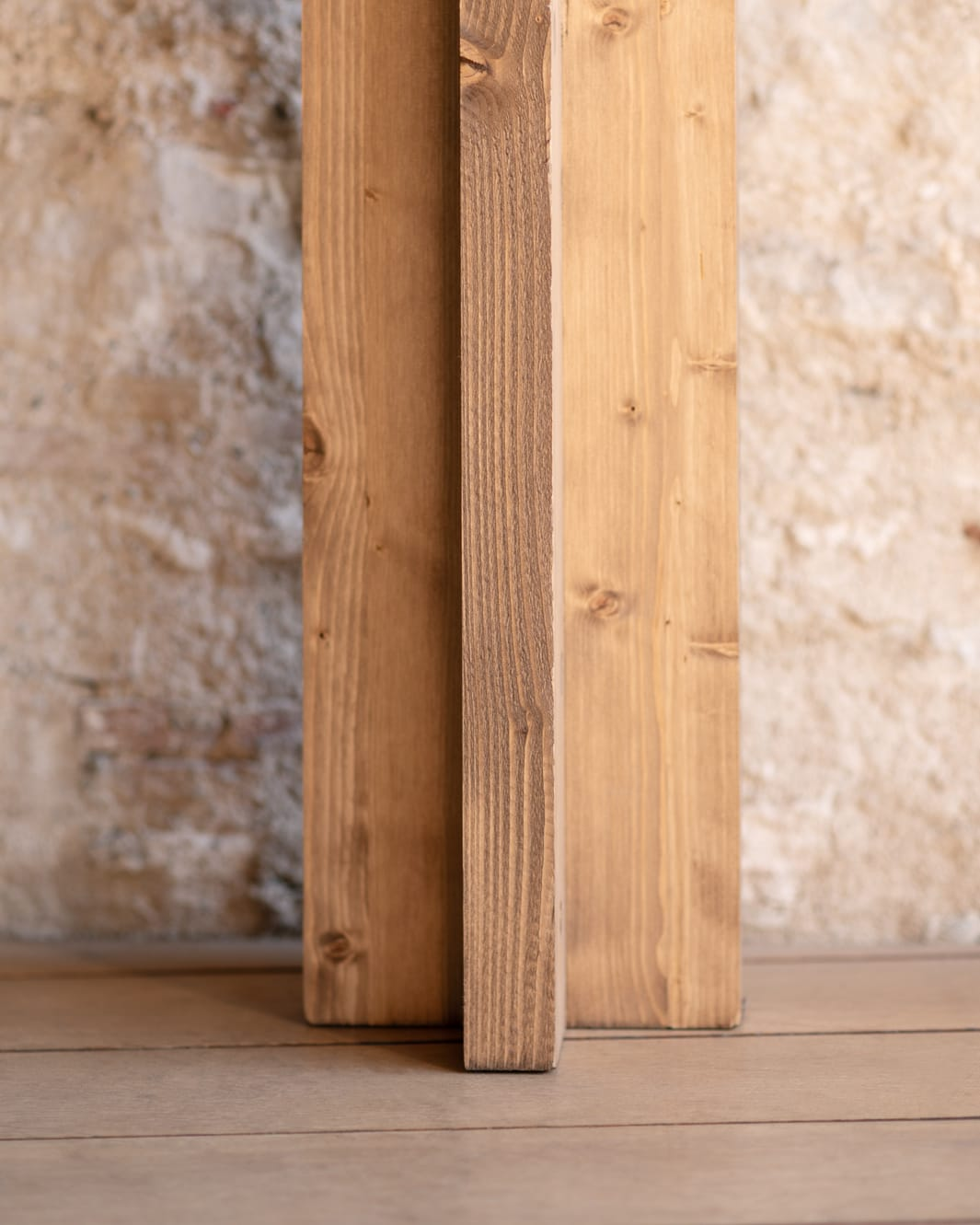 Console en Bois de Sapin Vieilli Japandi 120x80cm – Tokyo
