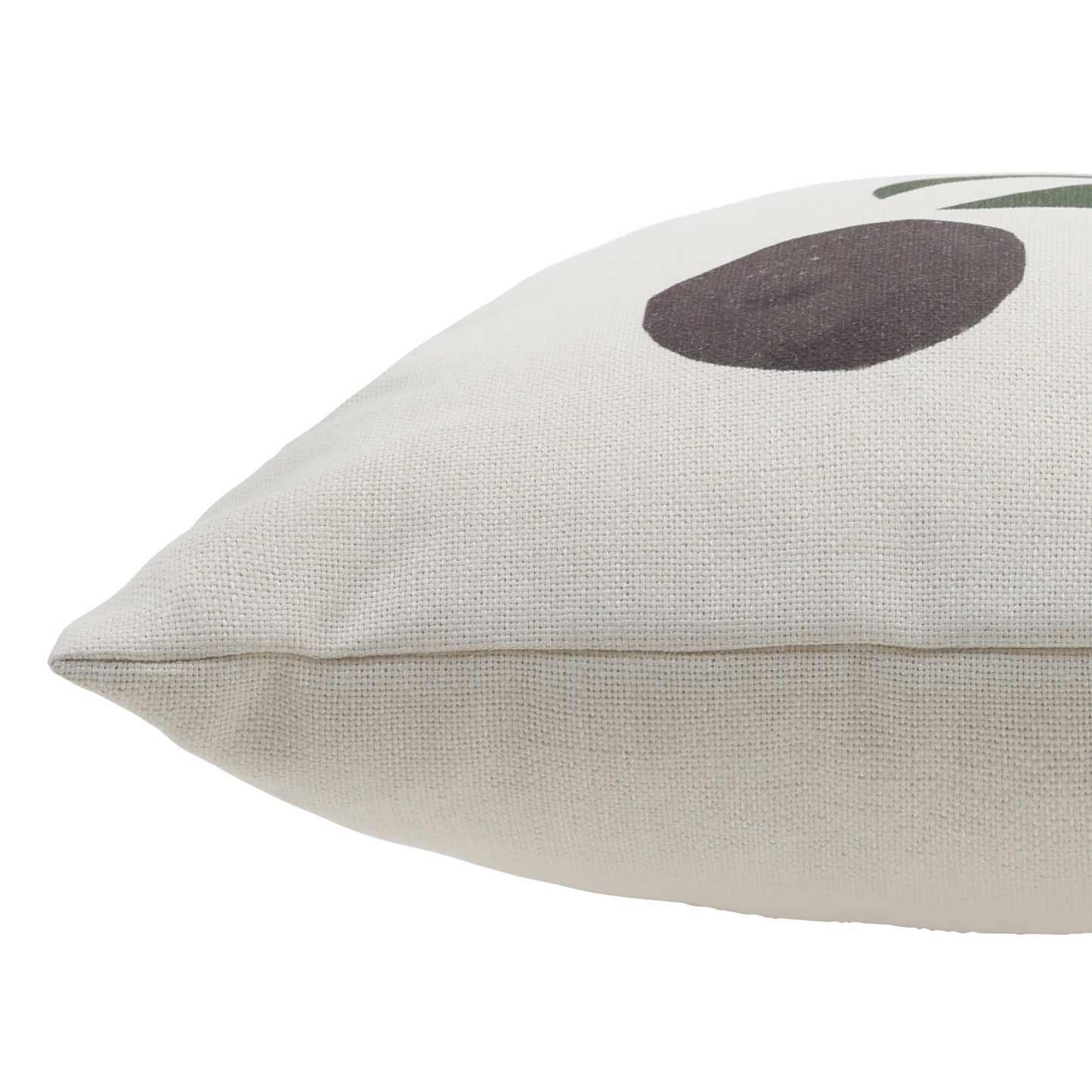 Coussin Japandi imprimé feuilles de noyer beige/vert – Nom du Produit