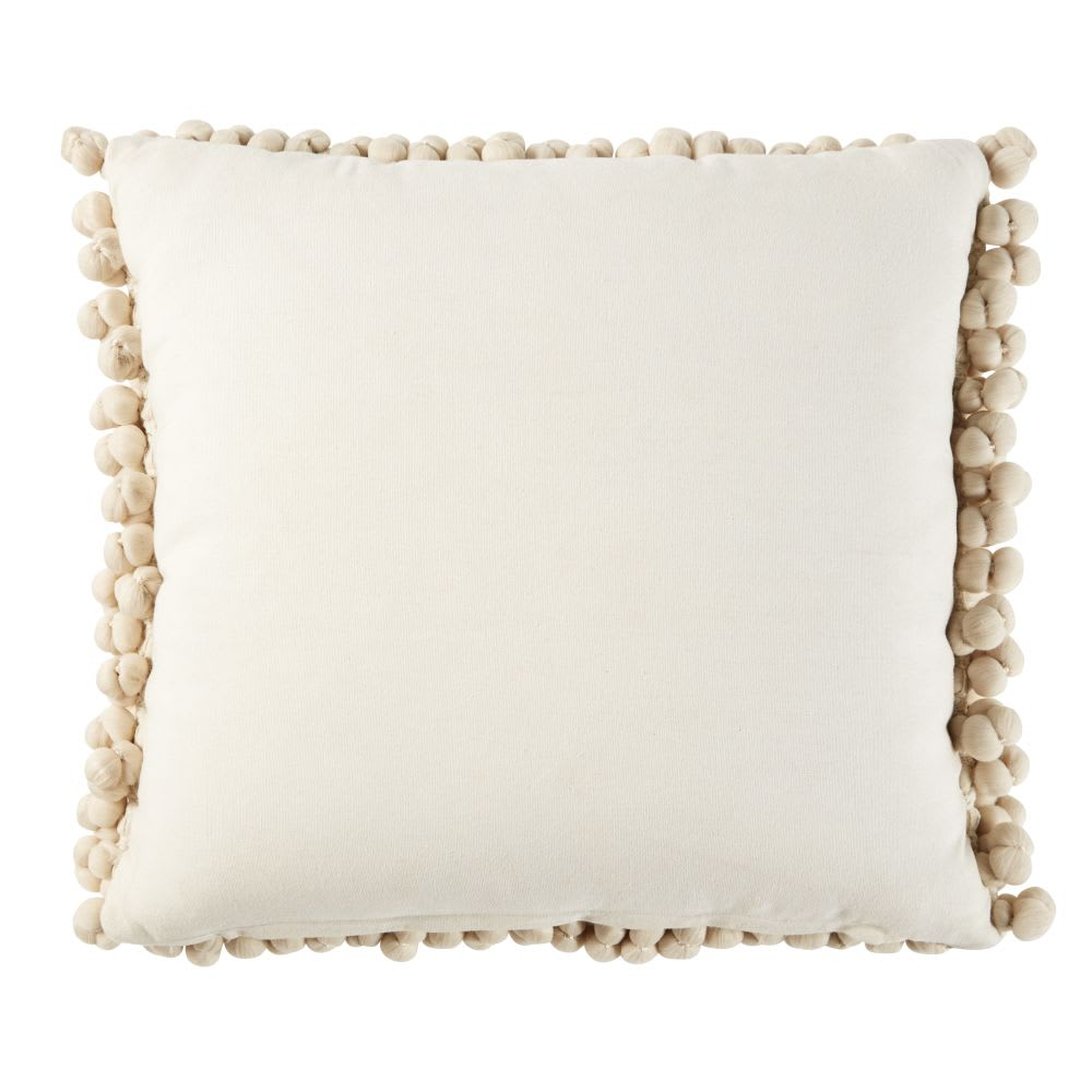 Coussin boules tricotées écrues Japandi 45x45 – MOLTONE
