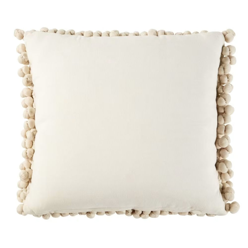 Coussin Japandi boules tricotées écrues – MOLTONE