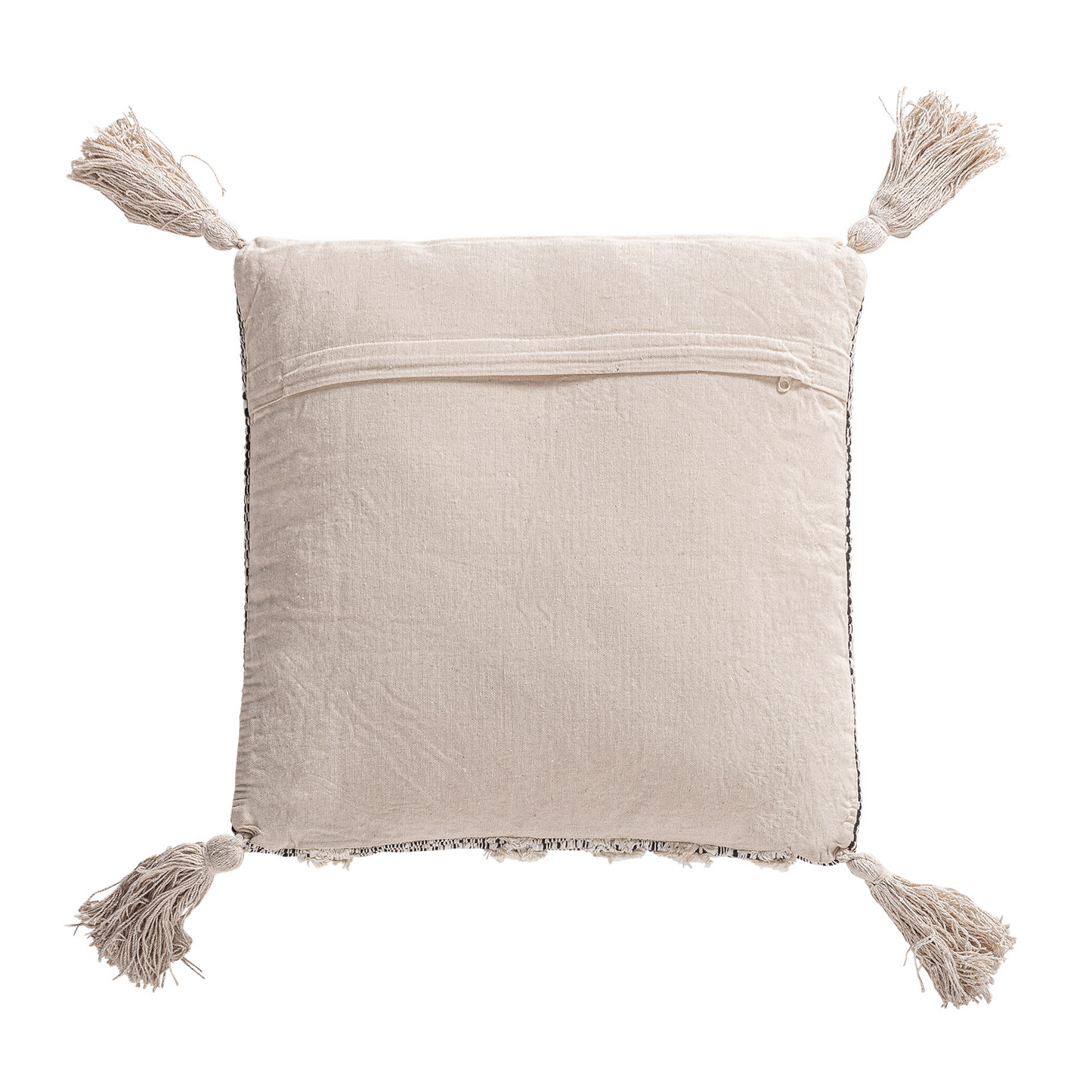 Coussin Japandi en coton blanc 45x45x10 cm – Nom du Produit