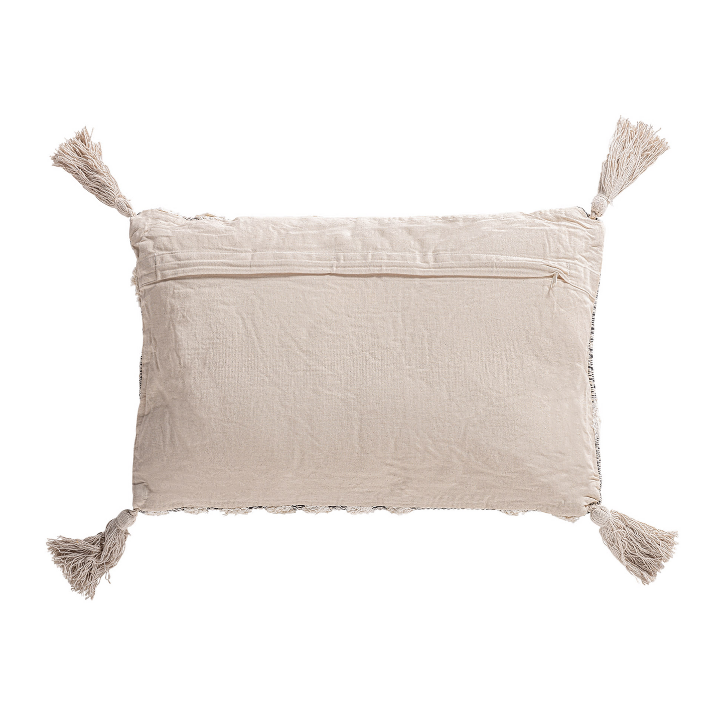 Coussin en coton blanc Japandi 60x40x10 cm – Nom du Produit