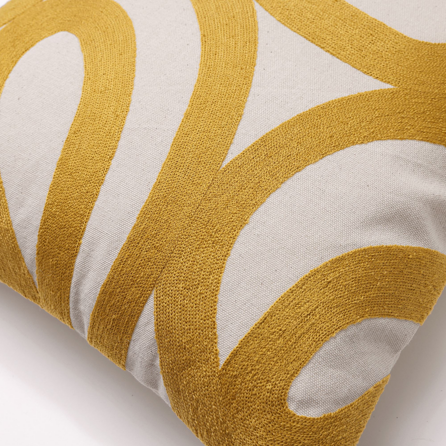 Coussin Japandi coton motif abstrait noir – Spiro