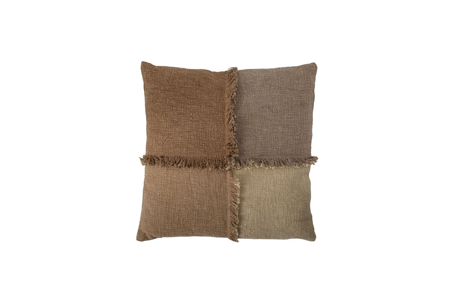 Coussin en coton marron 45x45 cm Japandi - Gija