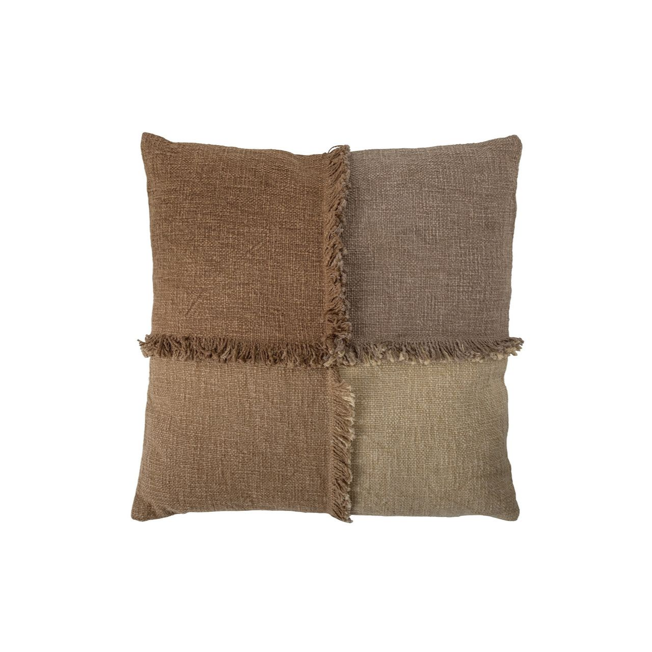 Coussin en coton marron 45x45 cm Japandi - Gija