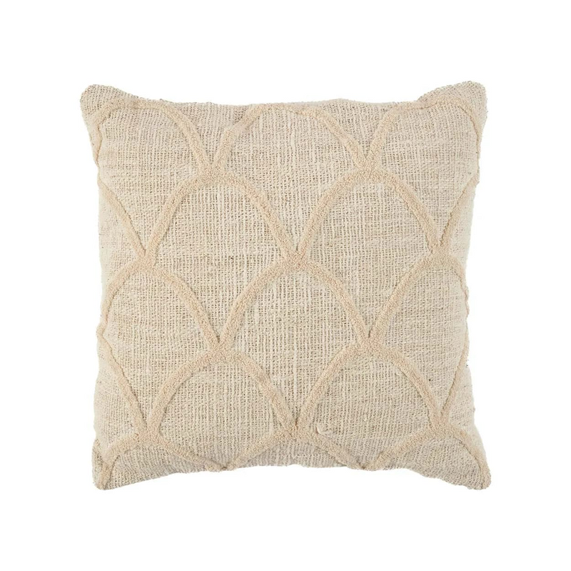 Coussin en coton naturel Japandi 50x50 – Sahara
