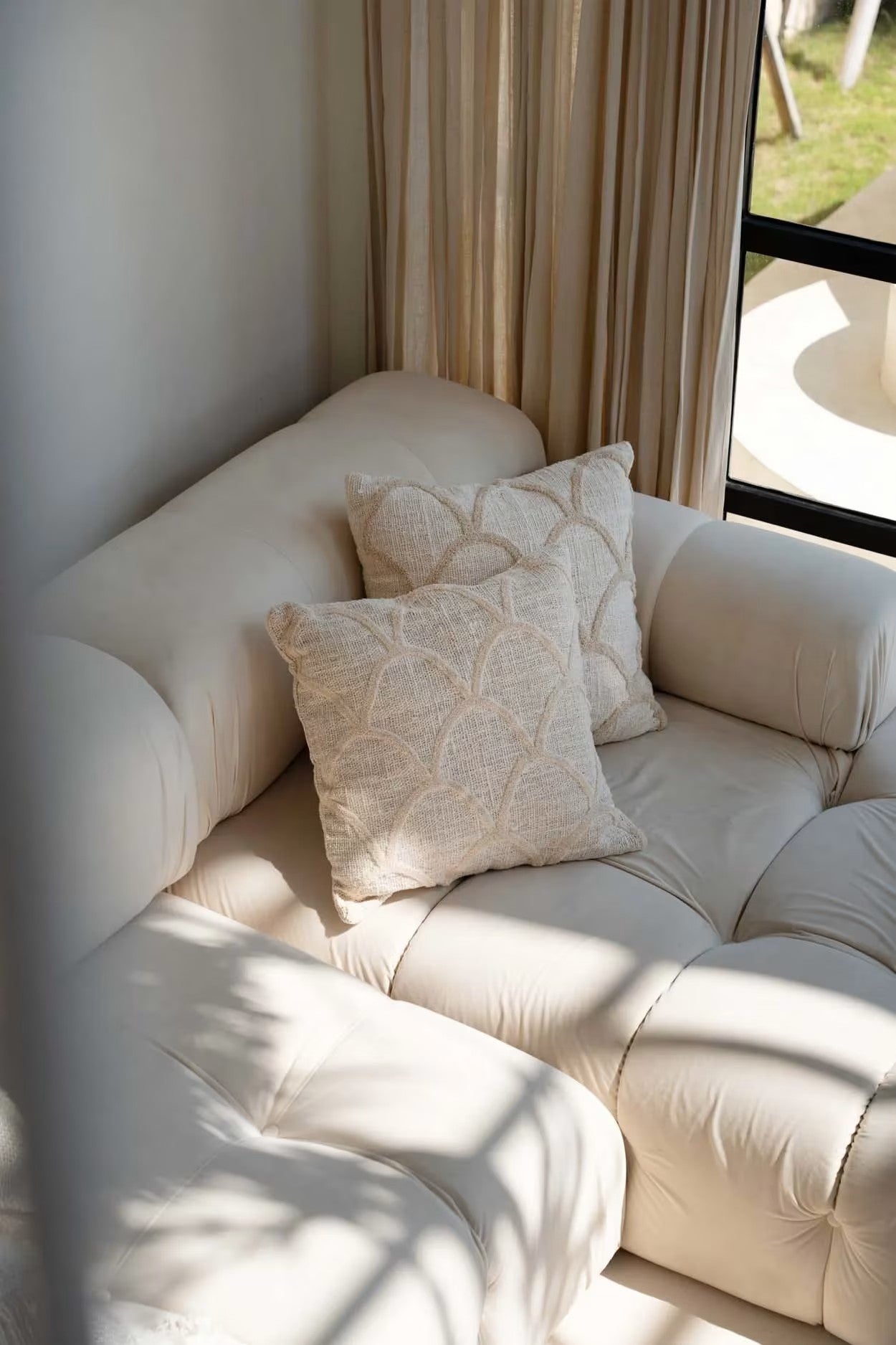 Coussin Japandi coton naturel – SAHARA