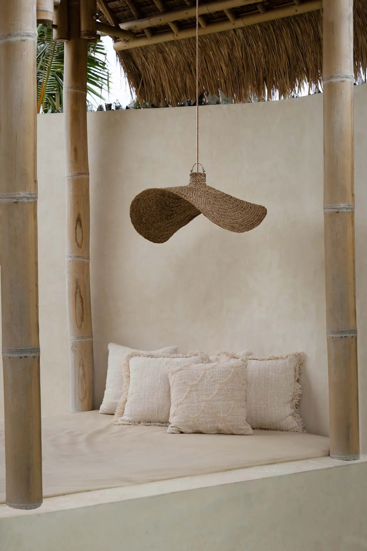 Coussin en coton naturel Japandi 50x50 – Sahara