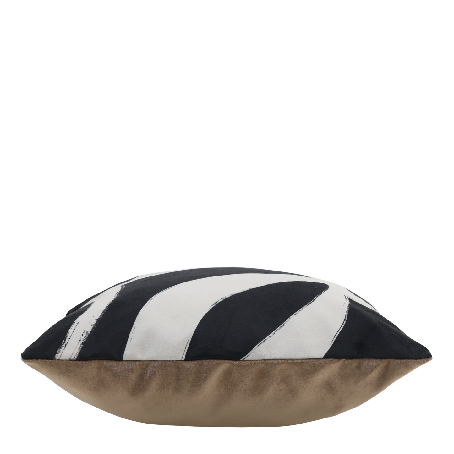 Coussin en velours à imprimé ligne monochrome Japandi – Icon