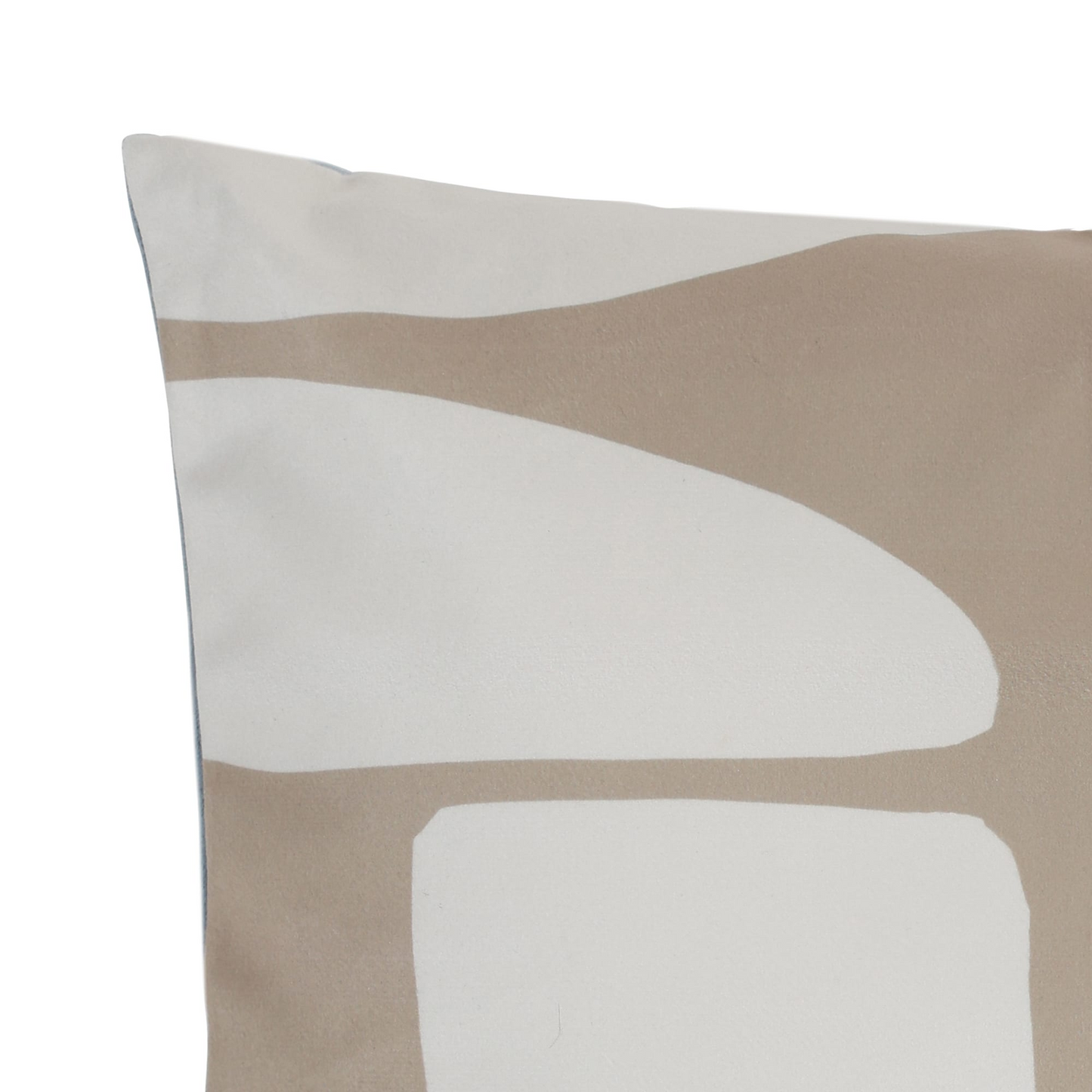 Coussin en velours à motif abstrait beige Japandi – Icon