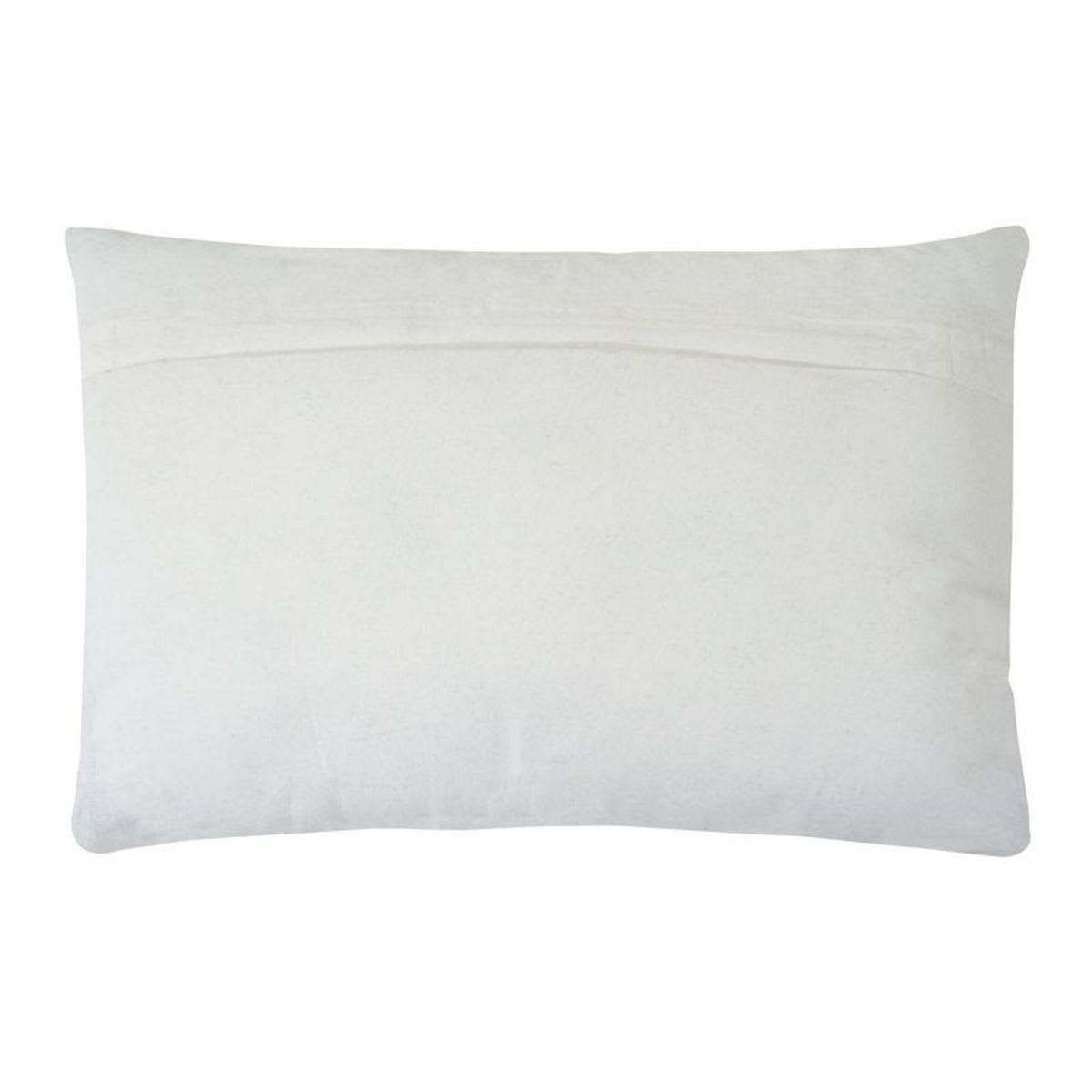 Coussin ethnique Japandi motif ikat blanc et beige 60x40 – Escapade