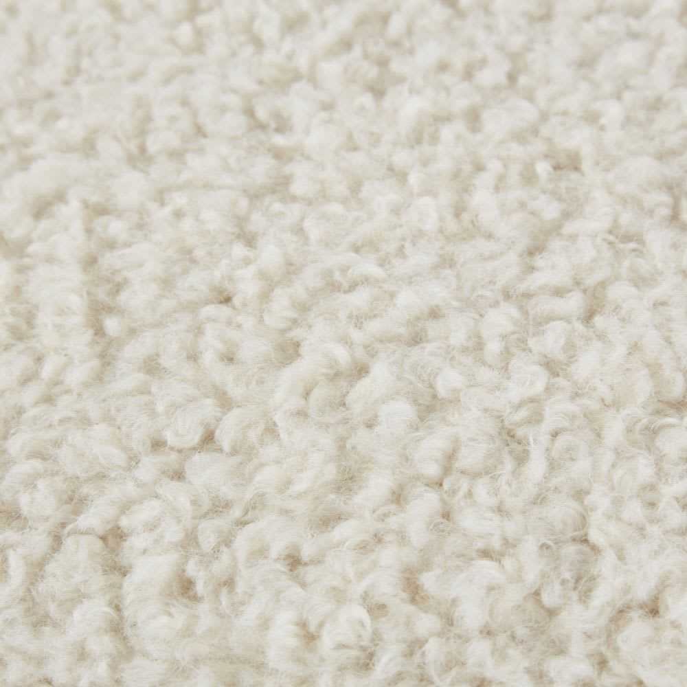 Coussin Rond Japandi effet laine bouclée écru – IGNACIO