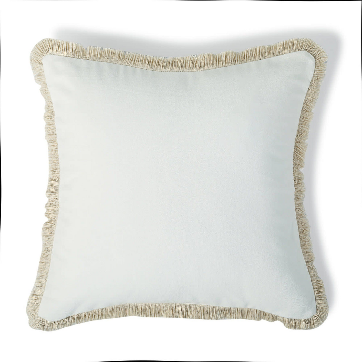 Coussin Velours de Coton Craie 50x50 Japandi – Riva