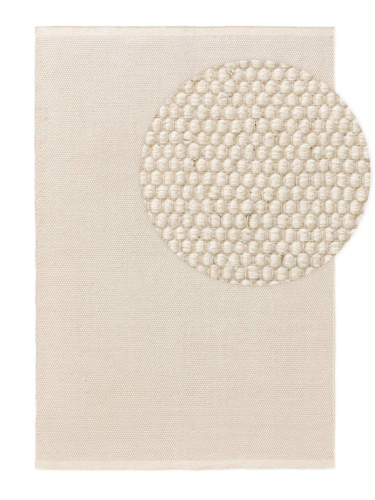 Tapis Japandi Laine Blanc – Rocco