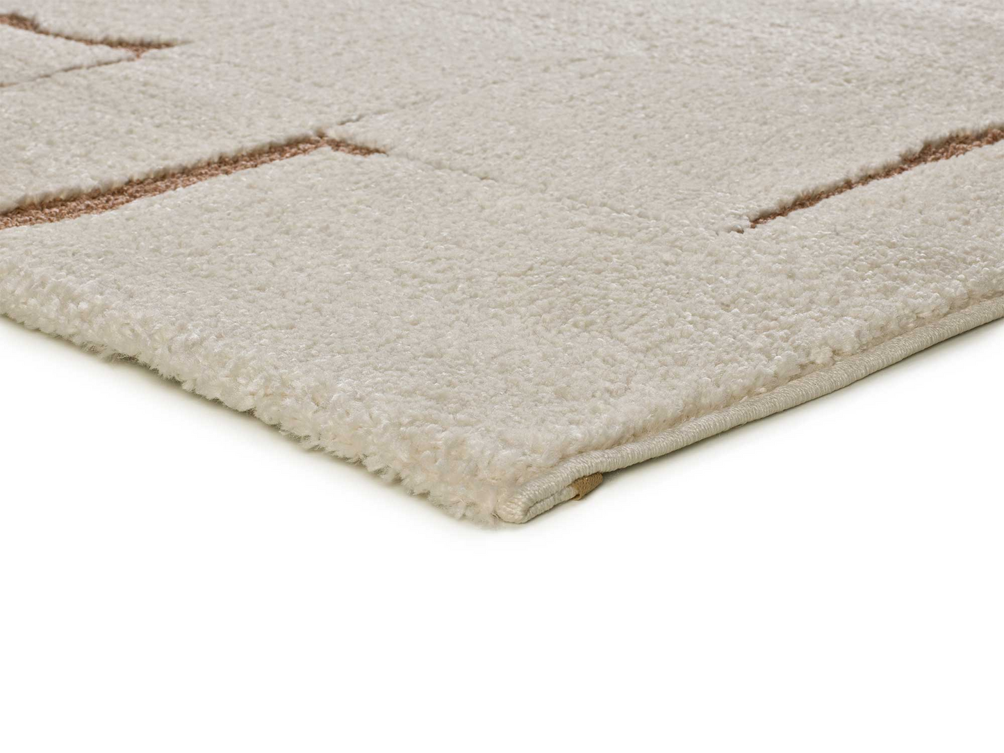 Tapis Japandi Relief Crème Rouille – Candela