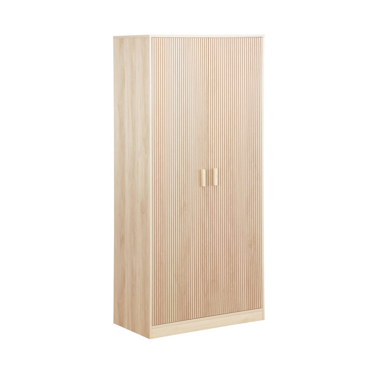 Armoire Japandi 2 portes penderie et rangements – Linear