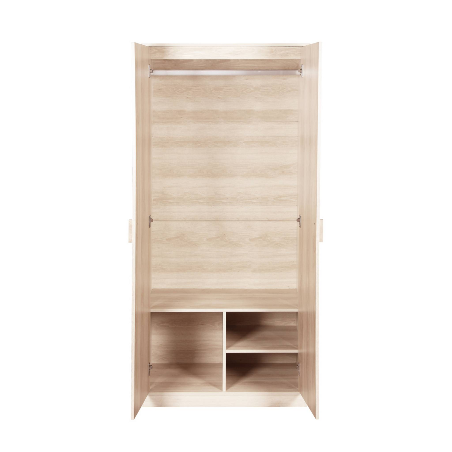 Armoire Japandi 2 portes penderie et rangements – Linear