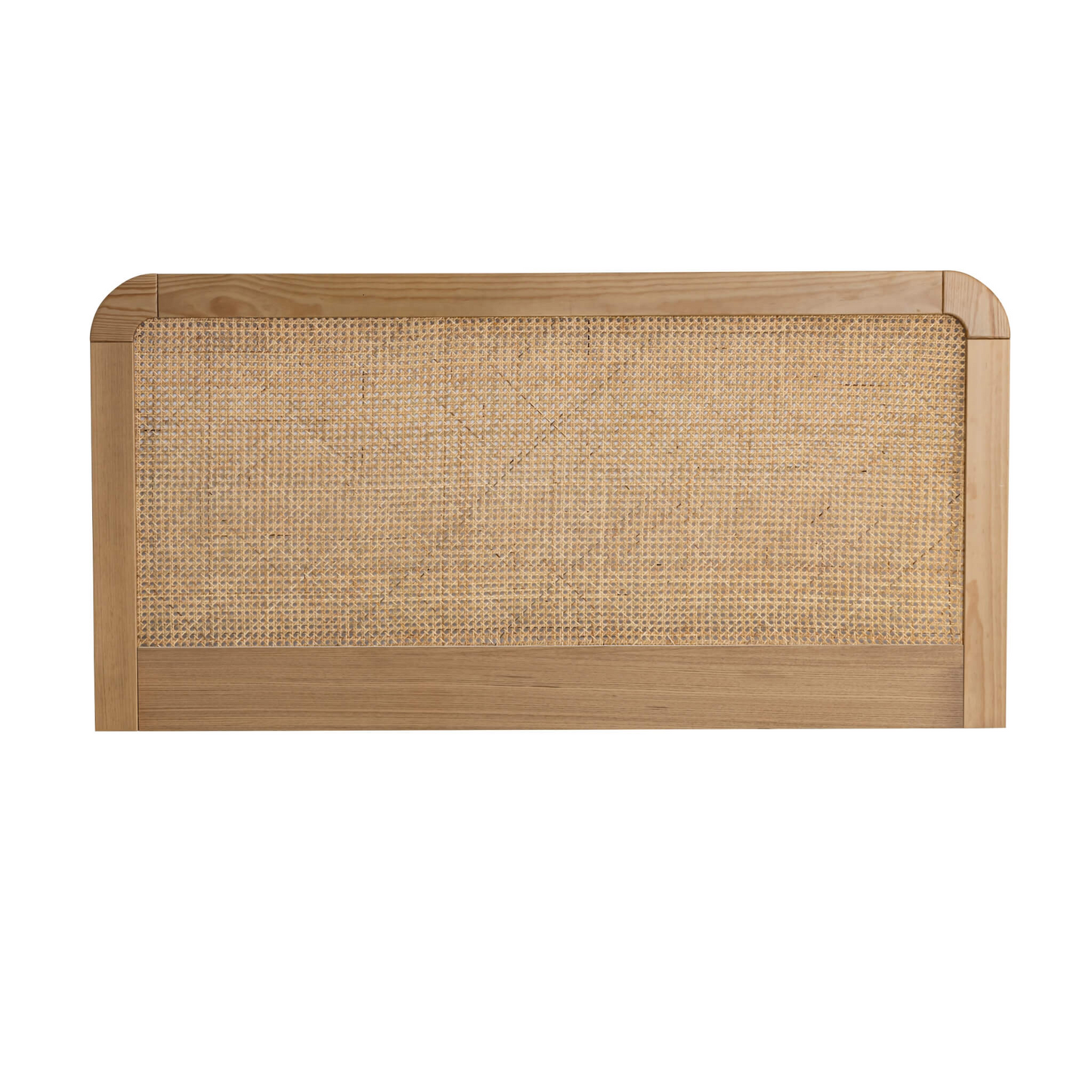 Ensemble Lit Japandi 160x200cm Bois Naturel et Cannage – Nom du Produit