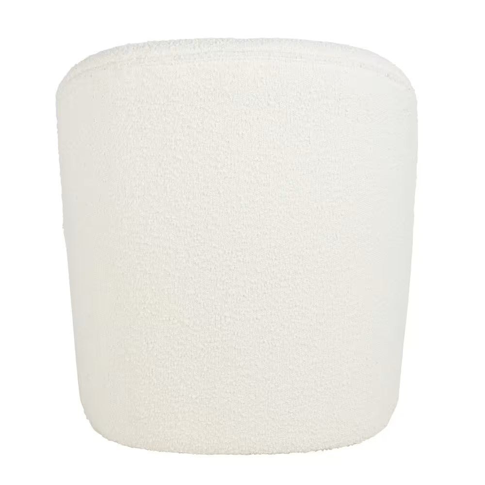 Fauteuil Japandi professionnel en tissu recyclé bouclette blanc cassé – Blackhill Business