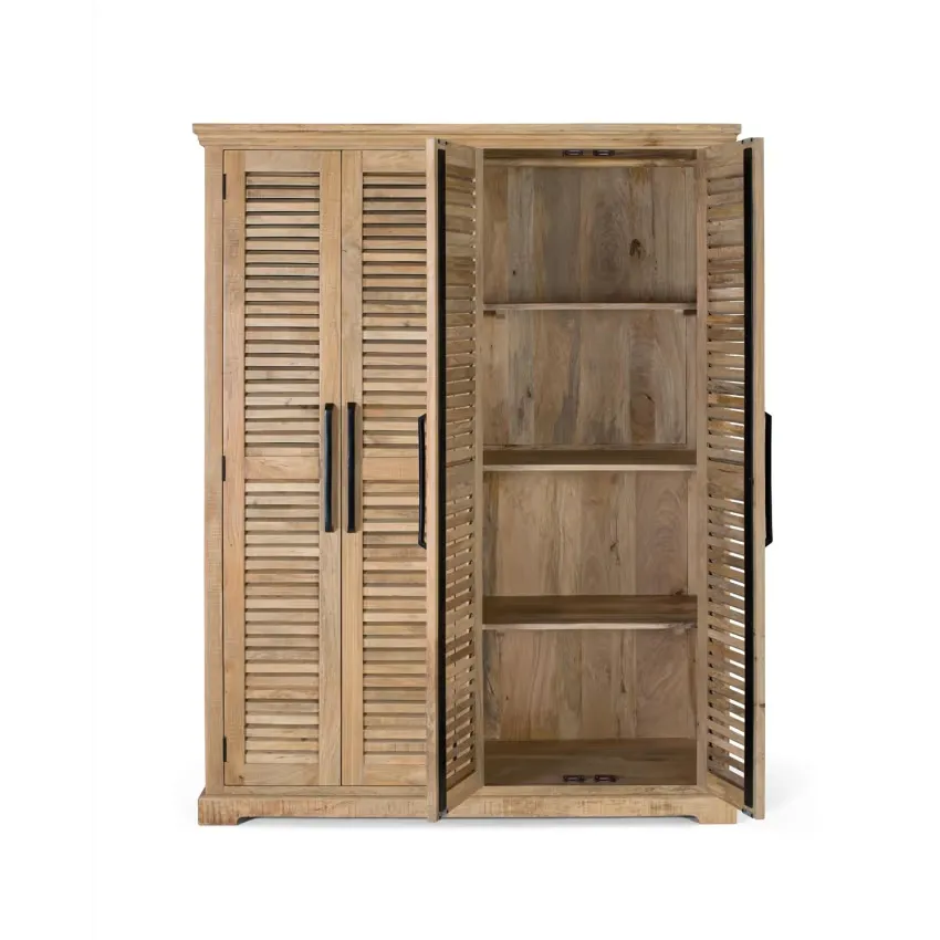Armoire Japandi Bois Mangue Naturel – Venecia