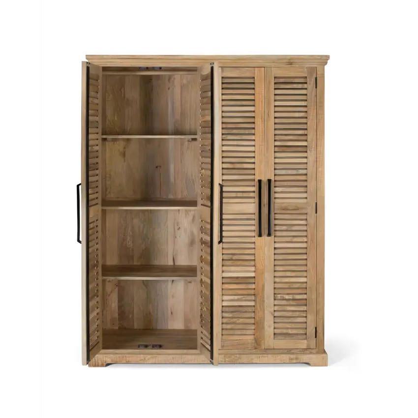 Armoire Japandi Bois Mangue Naturel – Venecia