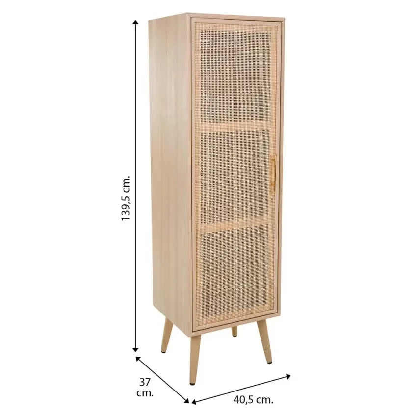 Armoire Japandi Treillis Marron 40,5×37×139,5 – Neri