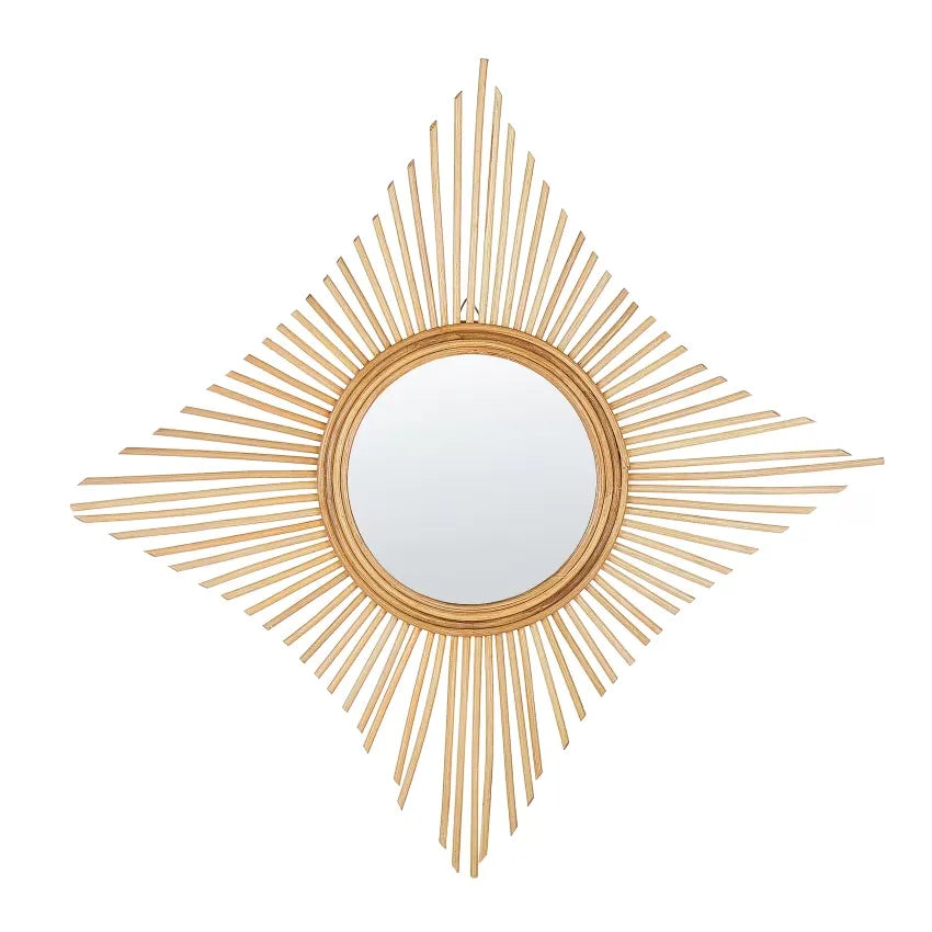 Miroir Japandi Rotin Naturel 60×60 – Majene