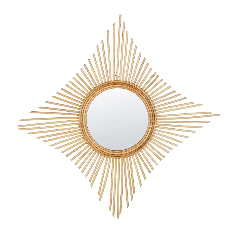Miroir Japandi Rotin Naturel 60×60 – Majene