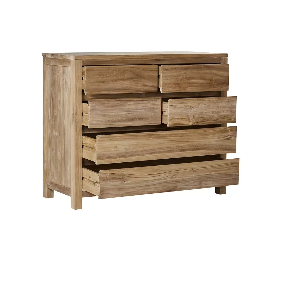 Commode Japandi Teck Massif 120 cm – Aldo