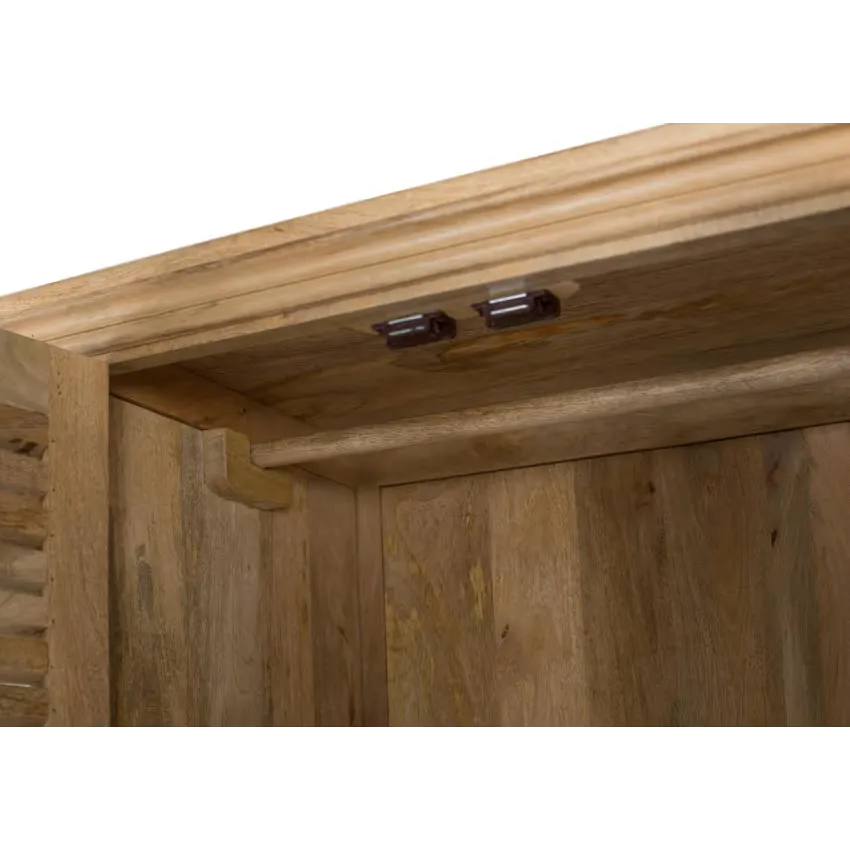 Armoire Japandi Bois Mangue Naturel – Venecia