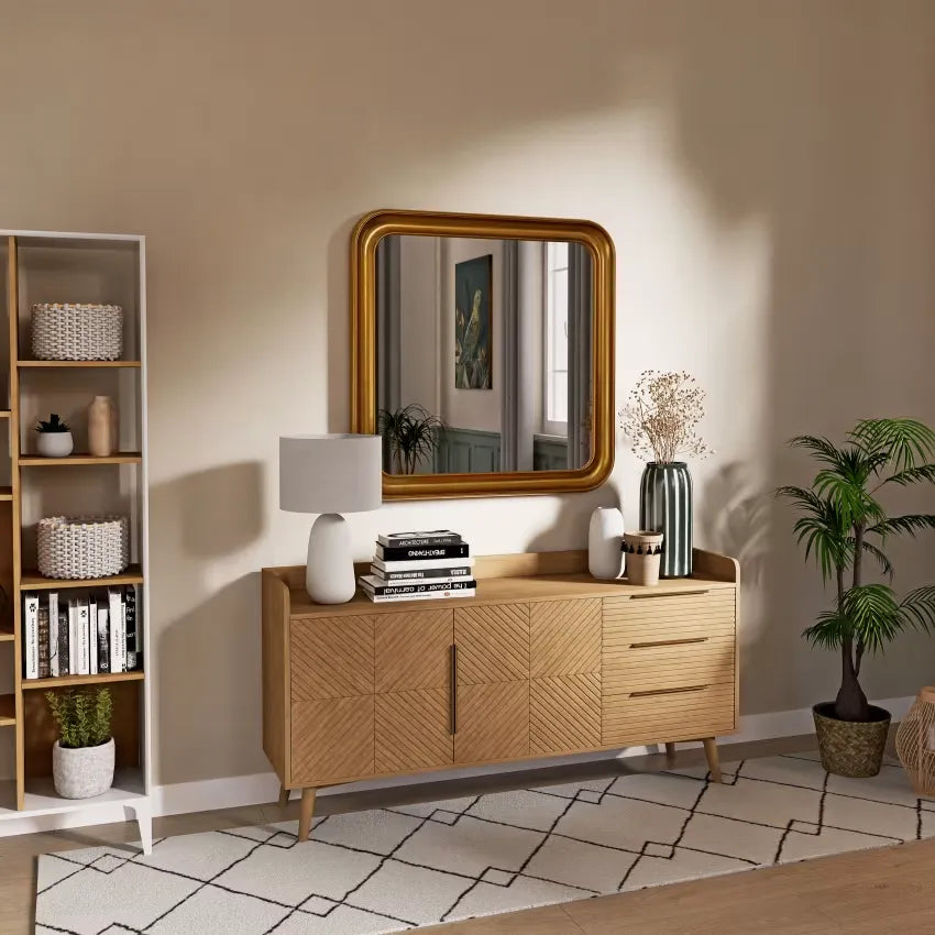 Buffet Japandi Vintage 2 Portes 3 Tiroirs – Axelle